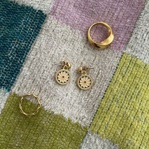 Madewell Jewelry (Earrings, Chainlink Ring, Sculptural Cocktail Ring)